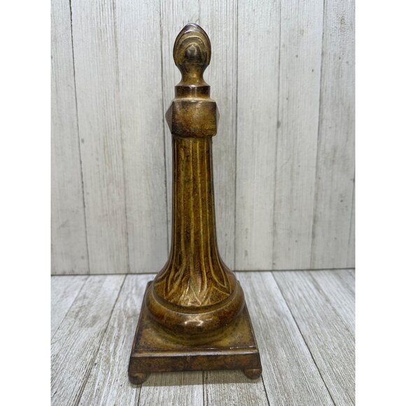 Vtg Obelisk Finial Style Mantel Table Architectural Sculpture Decor 10.5'' Tall - Picture 3 of 8